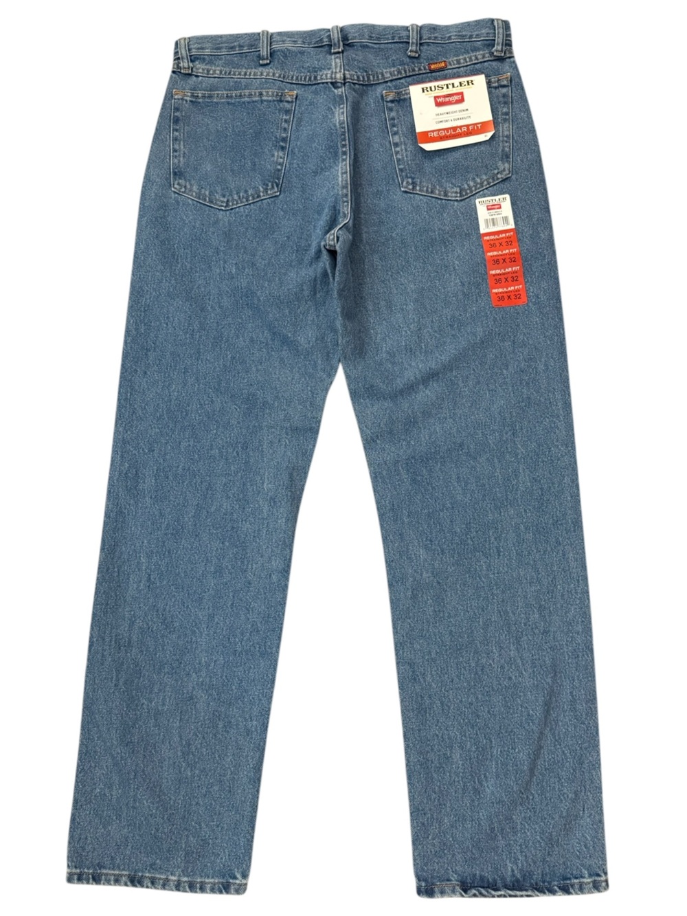 Rustler Wrangler Jeans 36x32 Regular Fit Straight Leg Heavyweight Cotton Denim